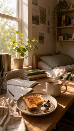Slowing down with breakfast
