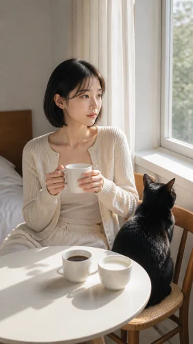 박장미의 몽이랑 아침 커피