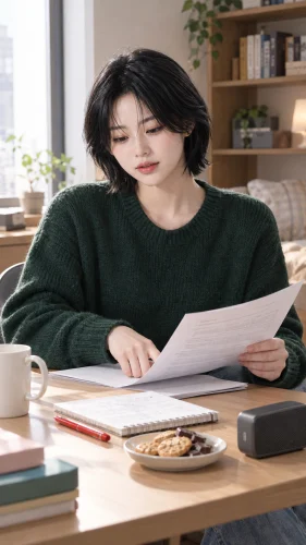 지민의 문장 하나 읽고 간식 하나